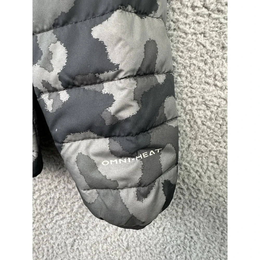 Columbia Powder Lite Puffer Jacket Womens Large Camo Omni-Heat Insulated WK1498
